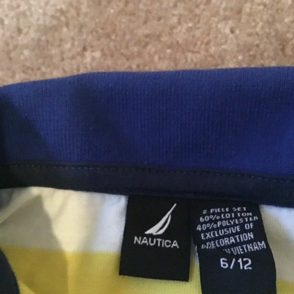 Nautica Infant Baby Boys Short Sleeve Polo Shirt Sz 6/12M MultiColor Top
